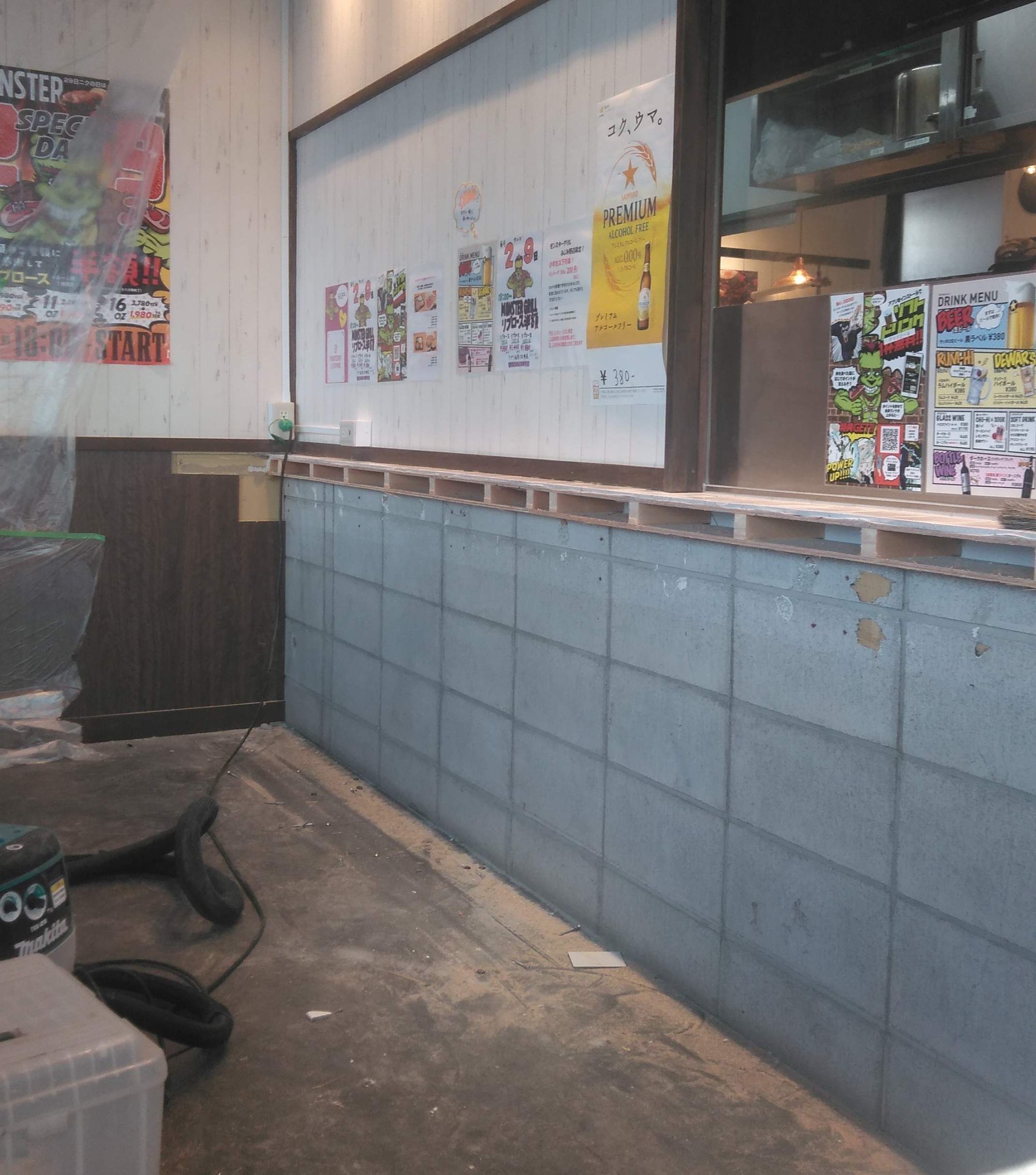 飲食店（ステーキハウス）の店舗内装工事を埼玉県ふじみ野市にて行いました